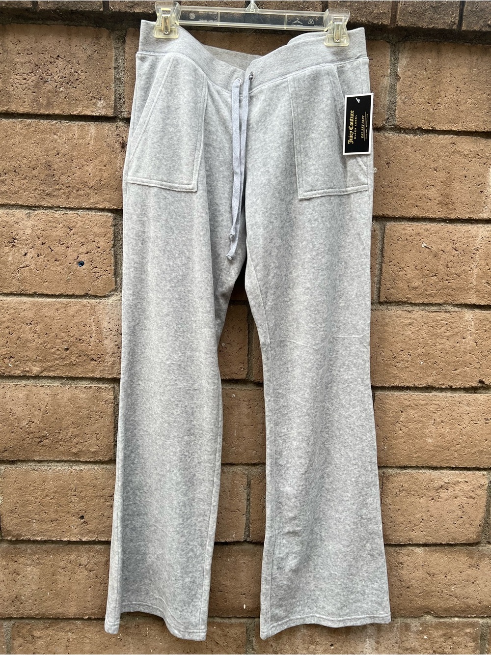 Juicy Couture Light Gray Cozy Sweatpants with Drawstring